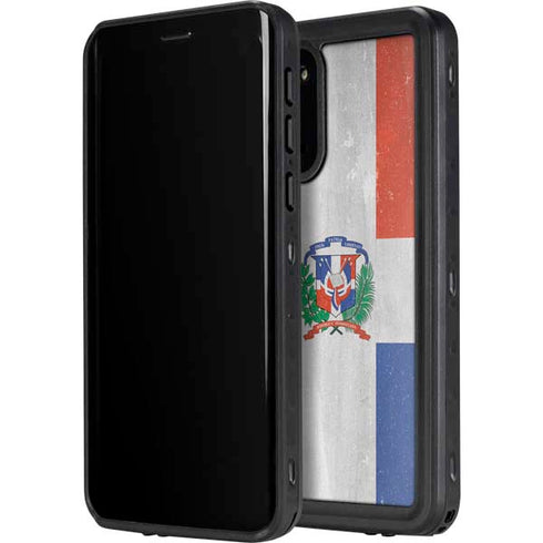Dominican Republic Flag Faded Galaxy S20 Plus Waterproof Case